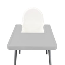 Load image into Gallery viewer, STEEL GREY Highchair Coverall Silicone Placemat 2.0 | IKEA Antilop Mats High Chair Place Mat
