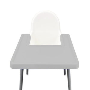 STEEL GREY Highchair Coverall Silicone Placemat 2.0 | IKEA Antilop Mats High Chair Place Mat