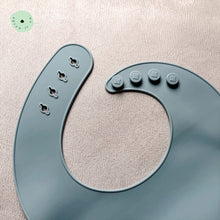 Load image into Gallery viewer, Bubble Grey Silicone Bib
