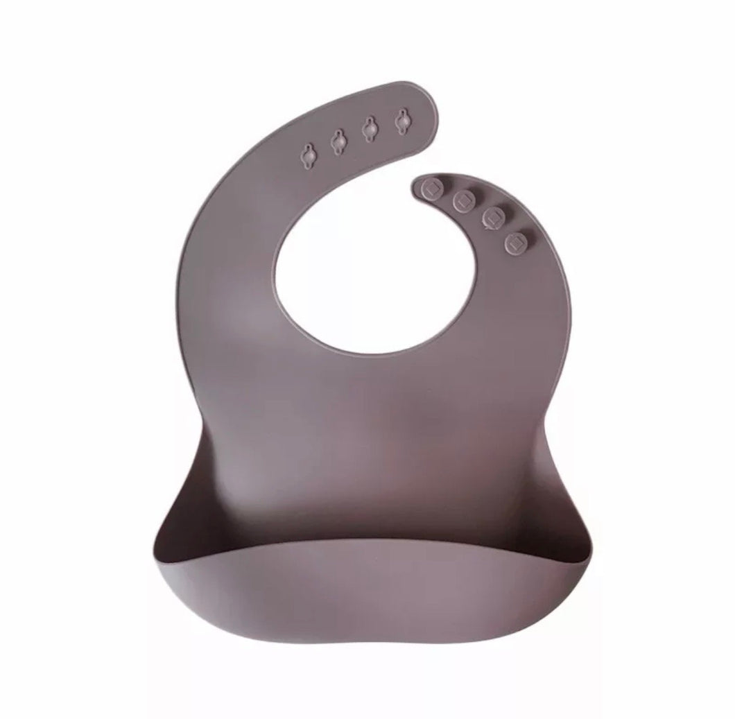 Mauve Silicone Bib