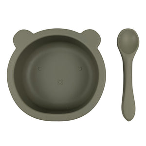 SALE - Little Bear Silicone Suction Bowl & Spoon