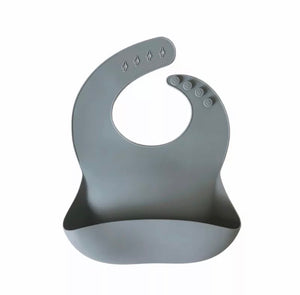 Bubble Grey Silicone Bib