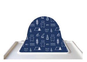 Camping Bear Highchair Cushion Cover